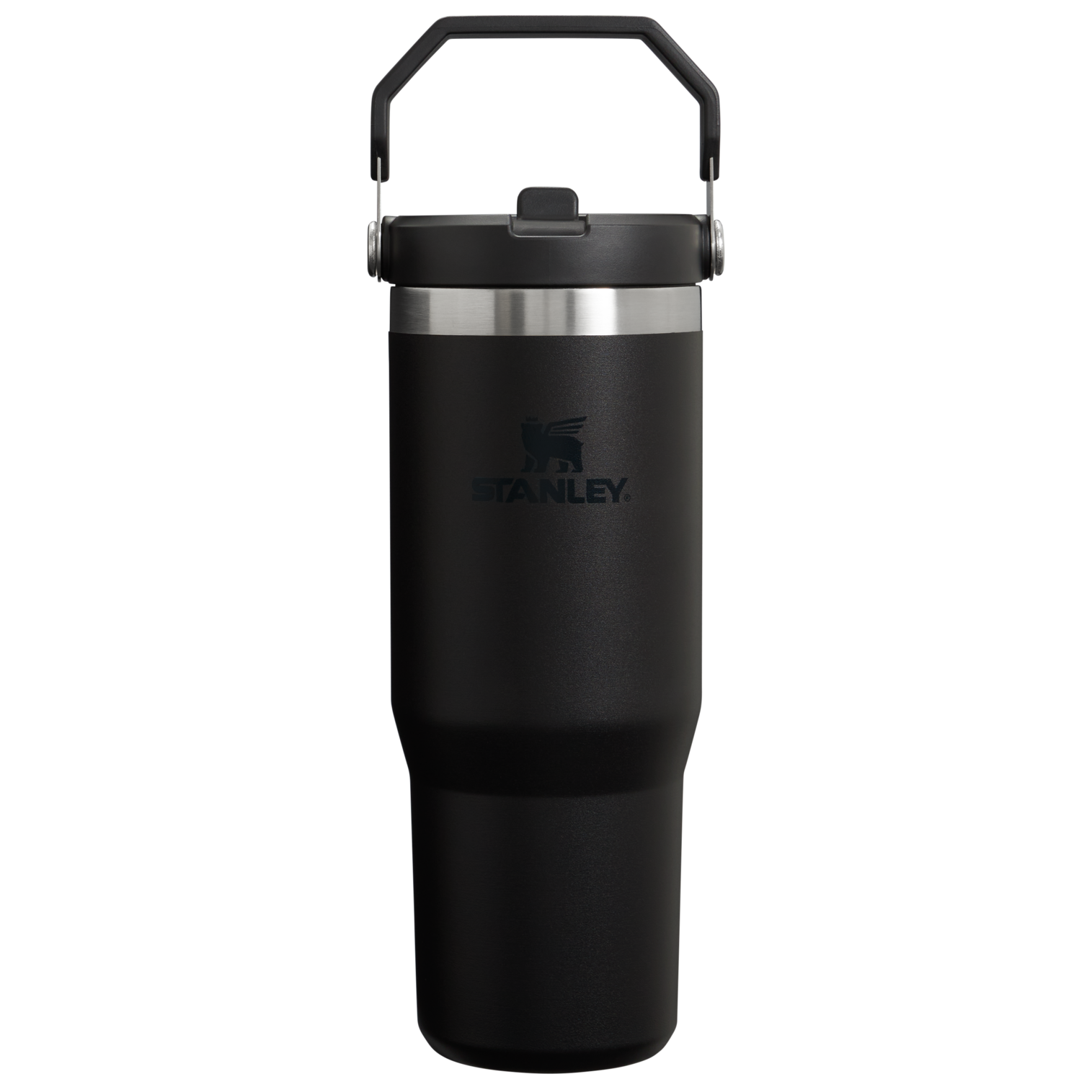 Stanley IceFlow Stainless Steel Vacuum Insulated Tumbler in Black - 30oz with flip straw lid