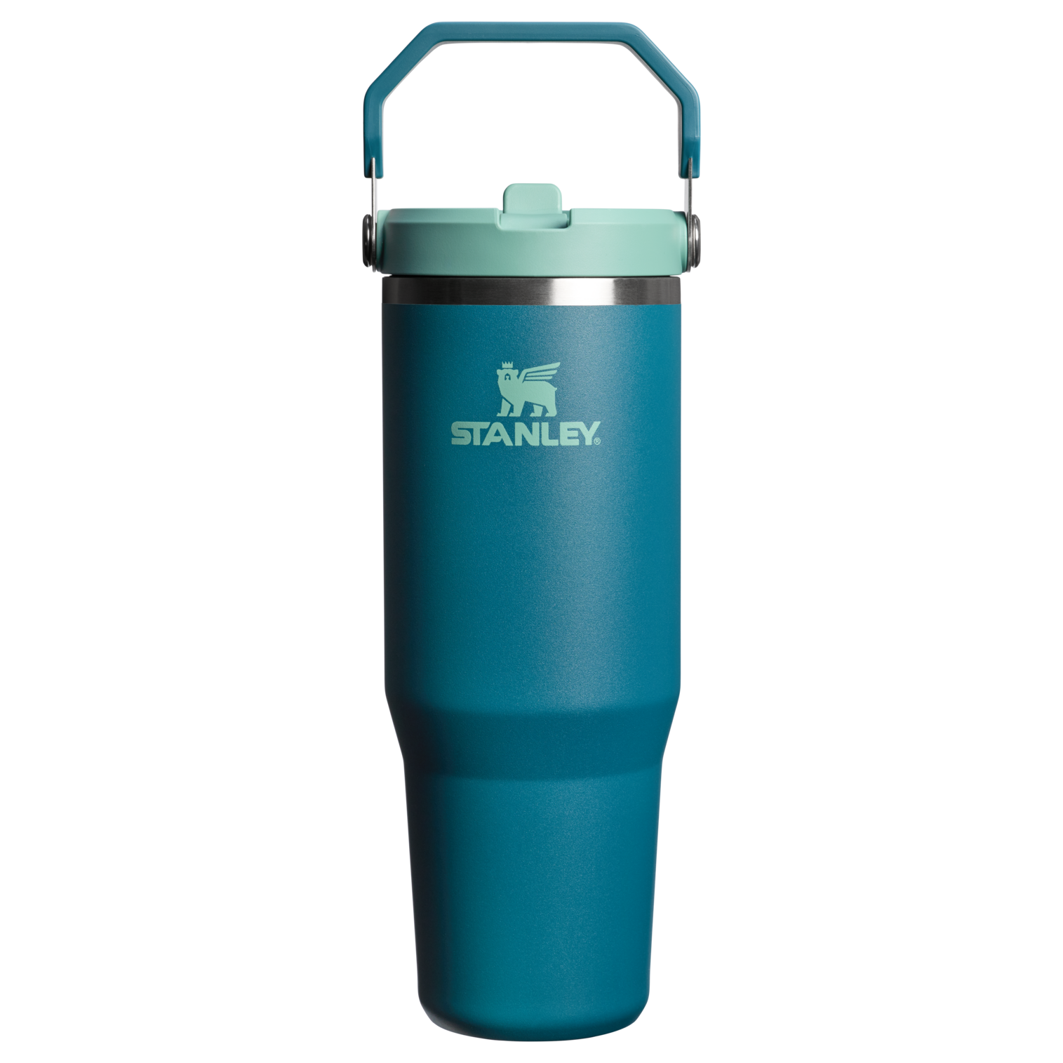 Stanley IceFlow Stainless Steel Vacuum Insulated Tumbler in Coastal Teal - 30oz with flip straw lid