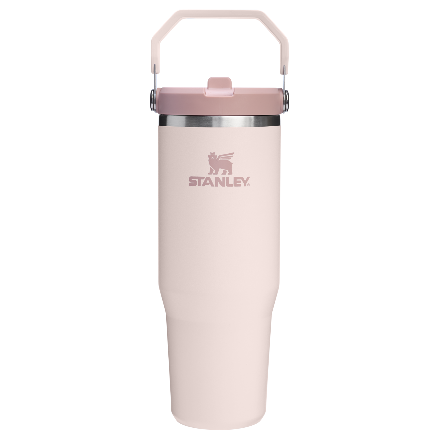 Stanley IceFlow Stainless Steel Vacuum Insulated Tumbler in Rose Quartz - 30oz with flip straw lid